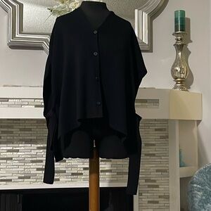 COS cutouts that ties on the side sweater with button front M